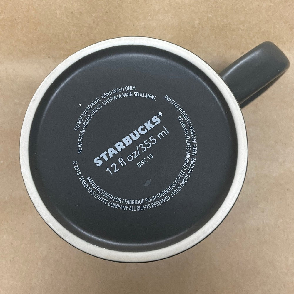 Starbucks Matte Black and Silver Glitter Mug-2018